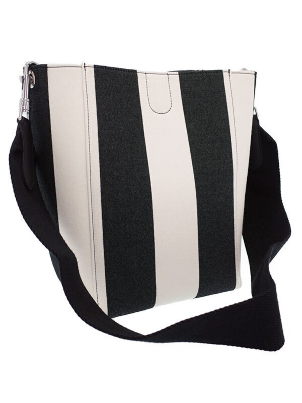 Celine Bag White Black Stripe Shoulder Bucket Sangle